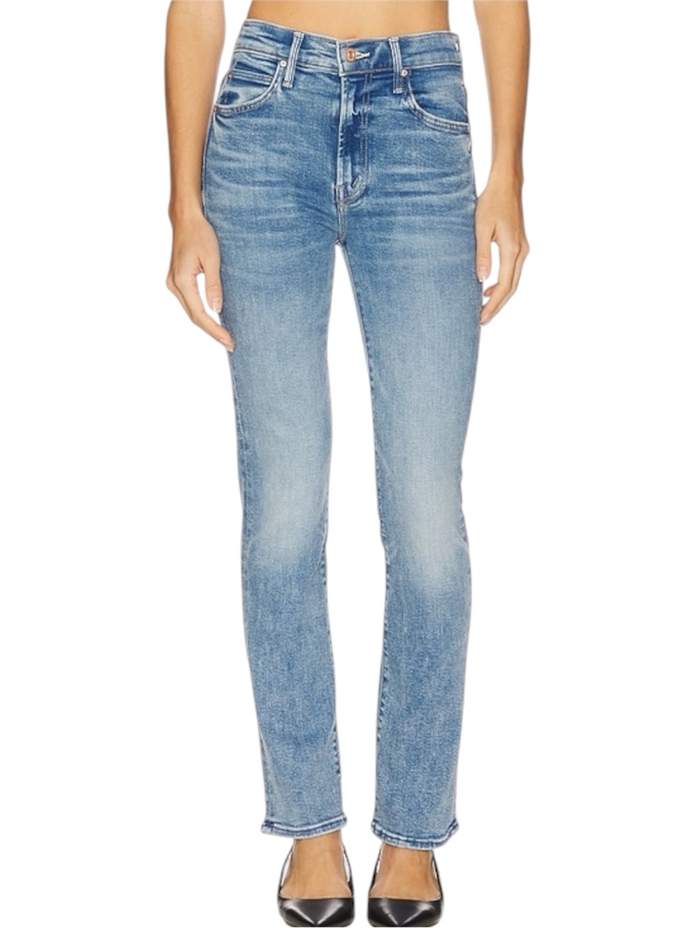 MOTHER High Waisted Rascal Flood Eye of the Tiger Jeans Size 29